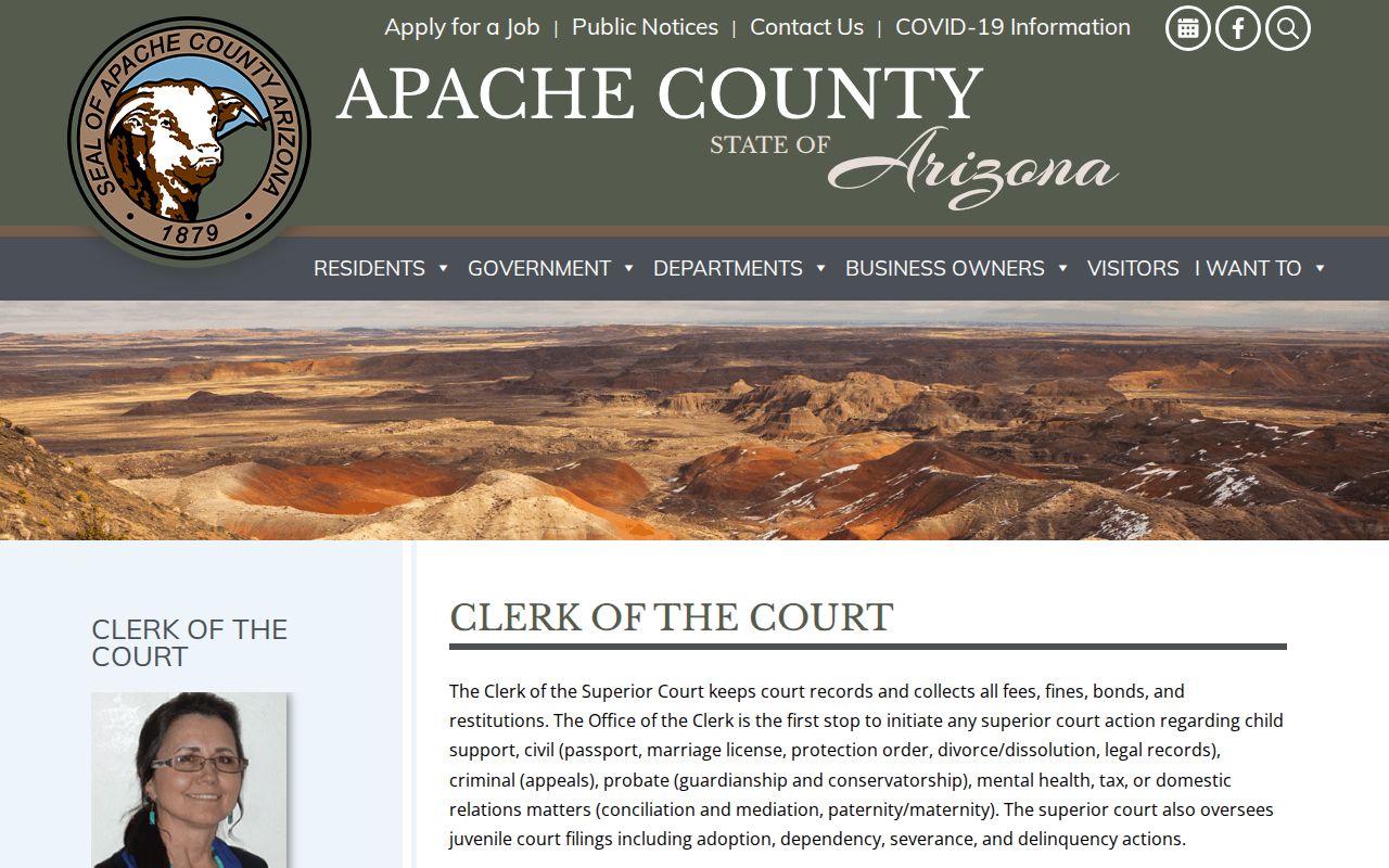 Apache County bench warrant records request route
